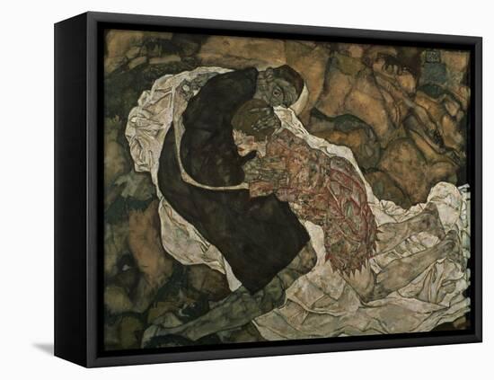 Death and the Maiden (Mann Und Madchen), 1915-Egon Schiele-Framed Stretched Canvas