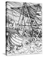 Death and the Sailor, from 'The Dance of Death', Engraved by Hans Lutzelburger, C.1538-Hans Holbein the Younger-Stretched Canvas