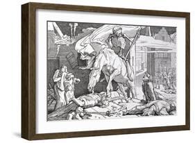 Death as Victor, from 'Another Dance of Death' Published by Georg Wigand in Leipzig, 1849-Alfred Rethel-Framed Giclee Print