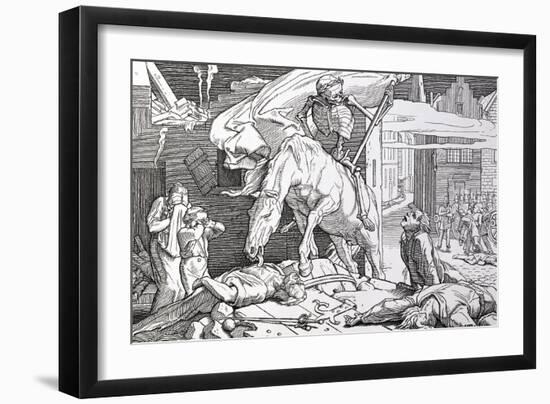 Death as Victor, from 'Another Dance of Death' Published by Georg Wigand in Leipzig, 1849-Alfred Rethel-Framed Giclee Print