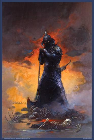 Death Dealer Three-Frank Frazetta-Lamina Framed Poster