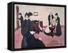 Death in the Sickroom-Edvard Munch-Framed Stretched Canvas