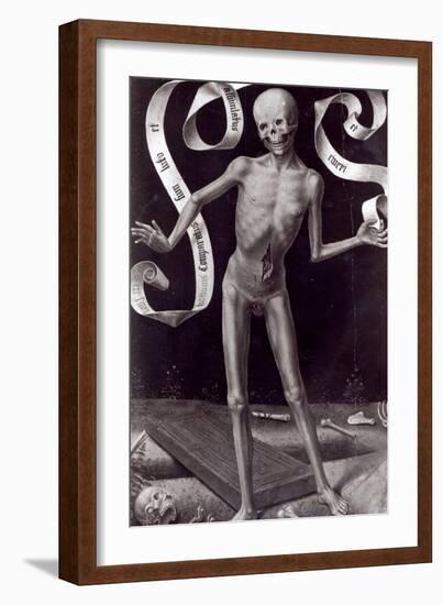 Death, Left Hand Panel from the Triptych of Earthly Vanity and Divine Salvation, c.1485-Hans Memling-Framed Giclee Print