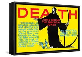 Death Lurks Behind The Practical Joker-Robert Beebe-Framed Stretched Canvas