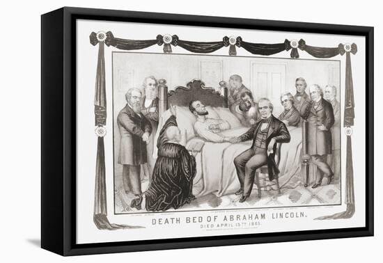 Death of Abraham Lincoln-John L. Magee-Framed Stretched Canvas