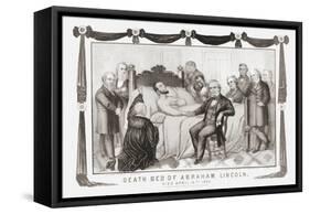 Death of Abraham Lincoln-John L. Magee-Framed Stretched Canvas