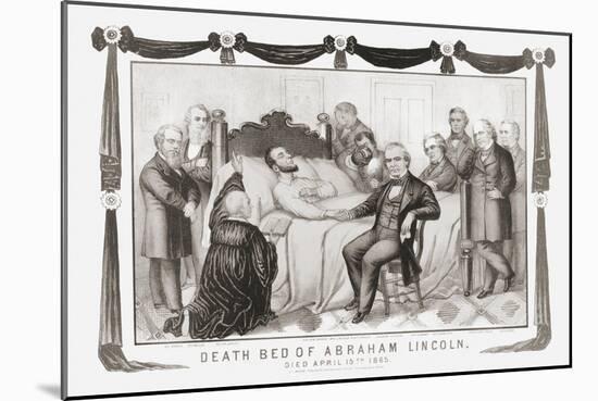 Death of Abraham Lincoln-John L. Magee-Mounted Giclee Print