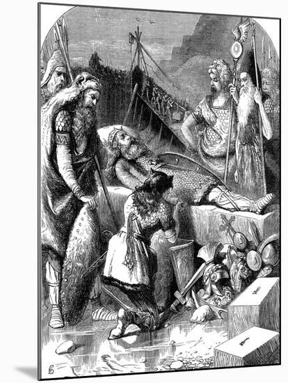 Death of Alaric I, King of the Visigoths at Cosenza, Italy, 410-null-Mounted Giclee Print