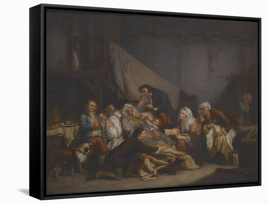 Death of an Old Man-Jean Baptiste Greuze-Framed Stretched Canvas