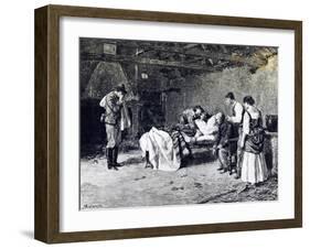 Death of Anita Garibaldi on Farm of Marquis Guiccioli-Jessie White Mario-Framed Giclee Print