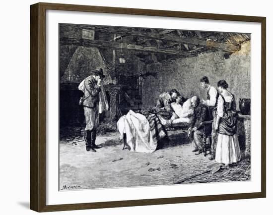 Death of Anita Garibaldi on Farm of Marquis Guiccioli-Jessie White Mario-Framed Giclee Print