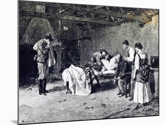 Death of Anita Garibaldi on Farm of Marquis Guiccioli-Jessie White Mario-Mounted Giclee Print