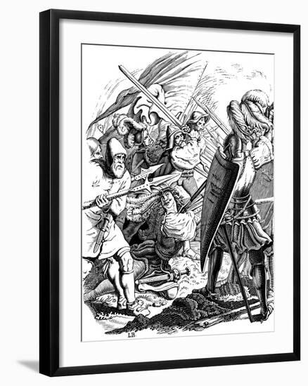 Death of Arnold Winkelried During the Battle of Sempach, 1840-Ludwig Richter-Framed Giclee Print