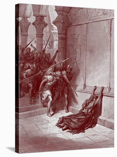 Death of Athaliah by Doré - Bible-Gustave Dore-Stretched Canvas