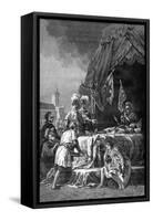 Death of Bertrand Du Guesclin, Breton Knight, 1898-Barbant-Framed Stretched Canvas