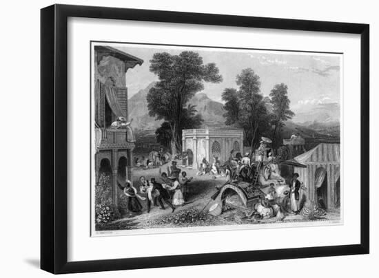 Death of Bishop Heber, India, 1826-J Sands-Framed Giclee Print