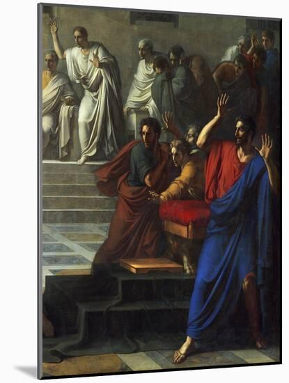 Death of Caesar, March 15, 44 BC-Vincenzo Camuccini-Mounted Giclee Print