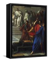 Death of Caesar, March 15, 44 BC-Vincenzo Camuccini-Framed Stretched Canvas