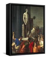 Death of Caesar, March 15, 44 BC-Vincenzo Camuccini-Framed Stretched Canvas