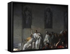 Death of Caesar, March 15, 44 BC-Vincenzo Camuccini-Framed Stretched Canvas