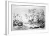 Death of Captain Cook, 1779-Jacques Etienne Victor Arago-Framed Giclee Print