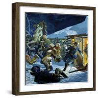 Death of Chief Sitting Bull-Severino Baraldi-Framed Giclee Print