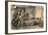 Death of Christopher Columbus (1451-1506). Engraving-null-Framed Giclee Print