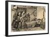 Death of Christopher Columbus (1451-1506). Engraving-null-Framed Giclee Print