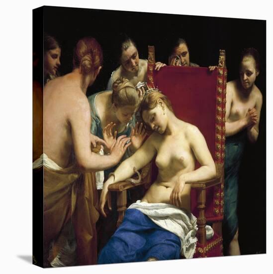 Death of Cleopatra, Circa 1660-Guido Cagnacci-Stretched Canvas