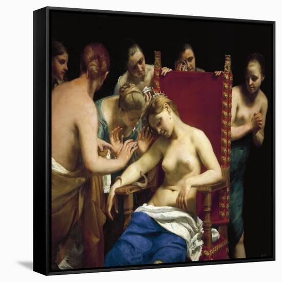 Death of Cleopatra, Circa 1660-Guido Cagnacci-Framed Stretched Canvas