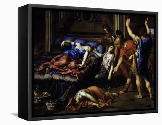 Death of Cleopatra-Pierre Mignard-Framed Stretched Canvas