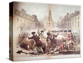 Death of Crispus Attucks at the Boston Massacre, 5th March, 1770, 1856-James Wells Champney-Stretched Canvas