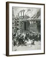 Death of Emperor Vitellio from Early History of Rome by Ludovico Pogliaghi, 1890-null-Framed Giclee Print