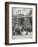 Death of Emperor Vitellio from Early History of Rome by Ludovico Pogliaghi, 1890-null-Framed Giclee Print