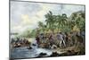 Death of English Explorer Captain James Cook in the Sandwich Islands (Hawaii), 1779-null-Mounted Giclee Print