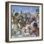 Death of Ferdinand Magellan-Mike White-Framed Giclee Print