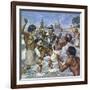 Death of Ferdinand Magellan-Mike White-Framed Giclee Print