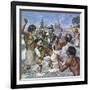 Death of Ferdinand Magellan-Mike White-Framed Giclee Print