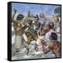 Death of Ferdinand Magellan-Mike White-Framed Stretched Canvas