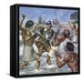 Death of Ferdinand Magellan-Mike White-Framed Stretched Canvas
