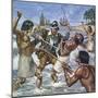 Death of Ferdinand Magellan-Mike White-Mounted Giclee Print