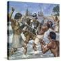 Death of Ferdinand Magellan-Mike White-Stretched Canvas