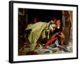 Death of Francesca Da Rimini and Paolo Malatesta, 1870-Alexandre Cabanel-Framed Giclee Print