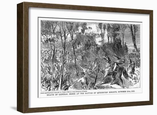 Death of General Brock at the Battle of Queenston Heights, October 13th, 1812-null-Framed Giclee Print