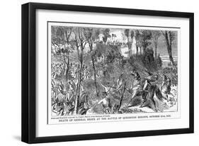 Death of General Brock at the Battle of Queenston Heights, October 13th, 1812-null-Framed Giclee Print