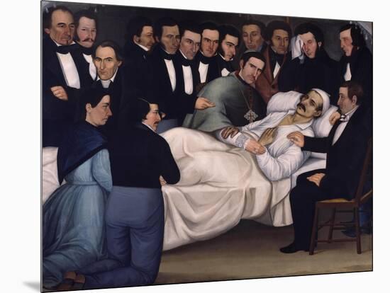 Death of General Francisco De Paula Santander in 1840-Luis Garcia Hevia-Mounted Giclee Print