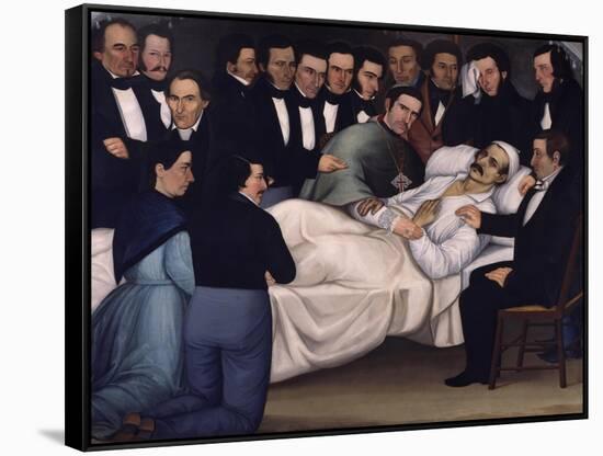 Death of General Francisco De Paula Santander in 1840-Luis Garcia Hevia-Framed Stretched Canvas