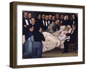 Death of General Francisco De Paula Santander in 1840-Luis Garcia Hevia-Framed Giclee Print