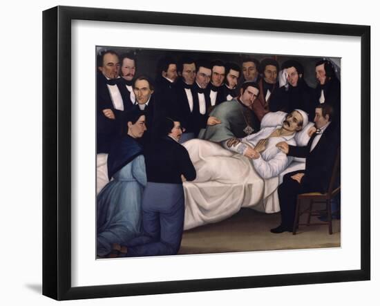 Death of General Francisco De Paula Santander in 1840-Luis Garcia Hevia-Framed Giclee Print