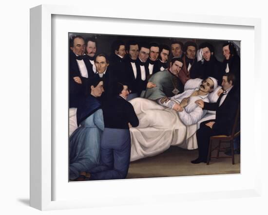 Death of General Francisco De Paula Santander in 1840-Luis Garcia Hevia-Framed Giclee Print